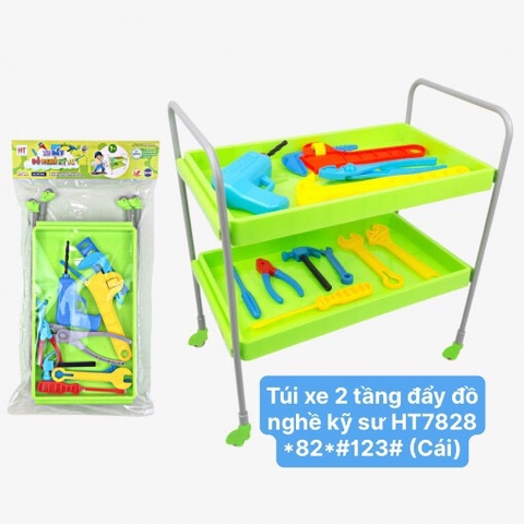 Túi xe 2 tầng đẩy đồ nghề kỹ sư HT7828 *82*