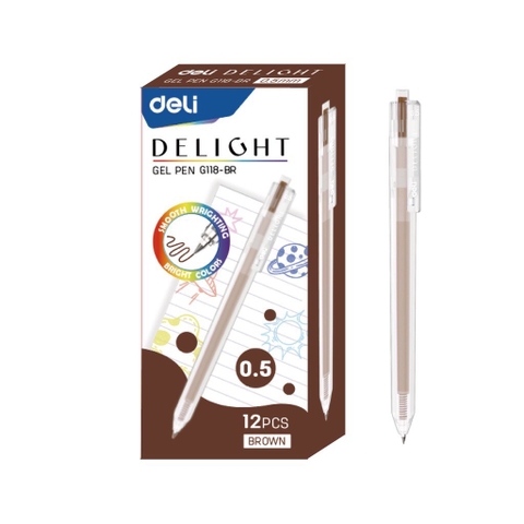 Bút gel 0.5mm DELI EG118 (nhiều màu)