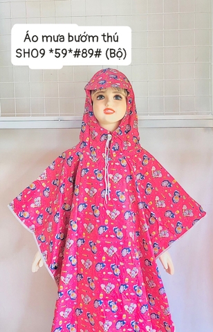 Áo mưa bướm thú size 11