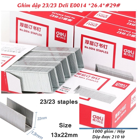 Ghim dập 23/23 DELI E0014