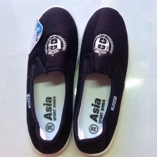 Giày Bata Vải Asia Nữ Không Cột Dây W007NQ S38