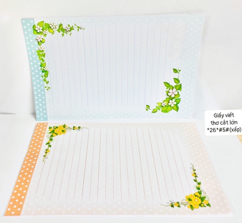 Giấy Viết Thơ Cắt Lớn *26*