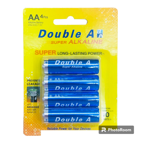 Pin tiểu Double A vỉ 4 viên 3A
