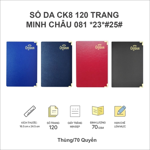 Sổ Bìa Da CK8 120tr MC081