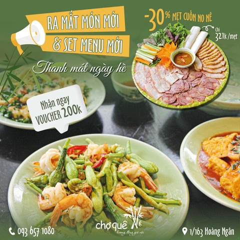 LOA LOA LOA LOA: ƯU ĐÃI CHÀO HÈ TẠI CHỢ QUÊ - RA MẮT MÓN & SET MENU MỚI 