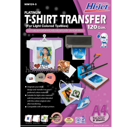 GIẤY IN TRANH ẢNH LÊN VẢI  T-SHIRT TRANSFER(HI-JET) CHO MÀU SÁNG