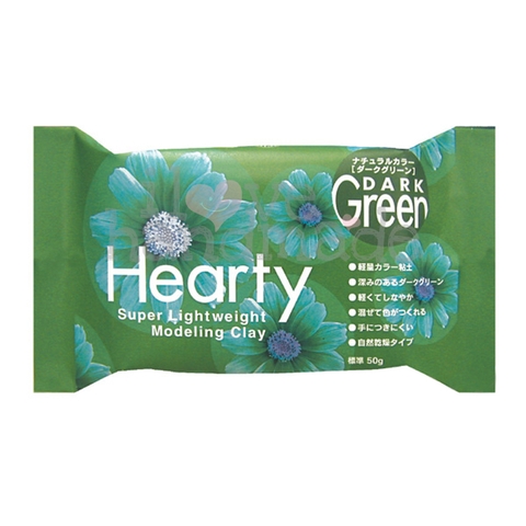 Đất sét nặn tạo hình Nhật Bản Hearty 50g - Dark Green - Xanh lá đậm