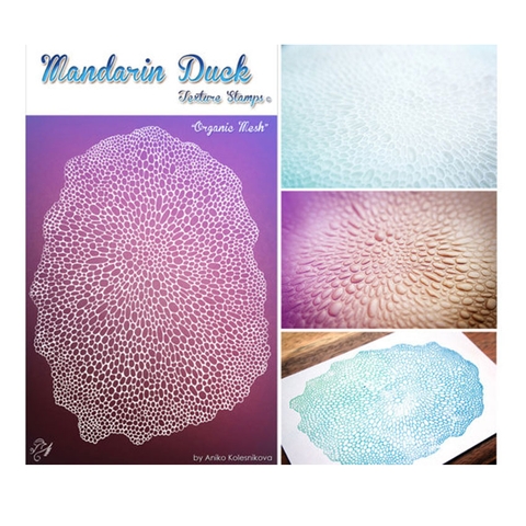 Silicone in họa tiết Madarin Duck - Texture Stamps - Organic Mesh