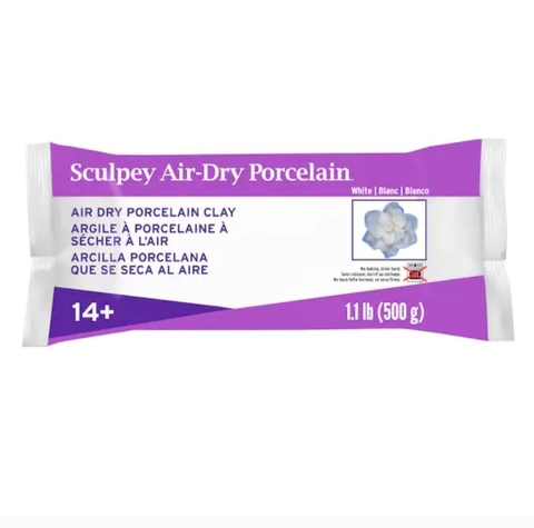 Đất porcelain tự khô - Sculpey air dry porcelain clay 500g