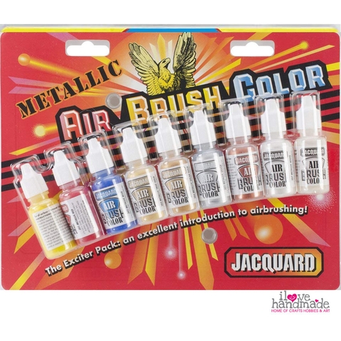 MÀU VẼ ĐA CHẤT LIỆU METALLIC AIR BRUSH COLOR SET 9 MÀU-JAC9936