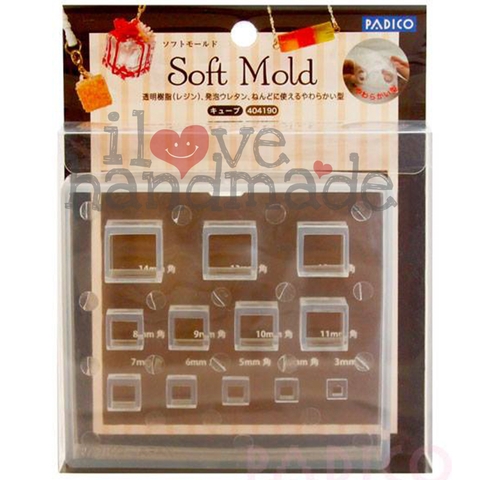 Khuôn resin làm trang sức hình khối vuông - Padico Solf Mold Cube