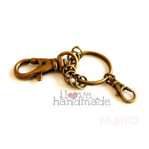 Phụ kiện móc khóa resin và đất sét-Antique Gold Key Holder