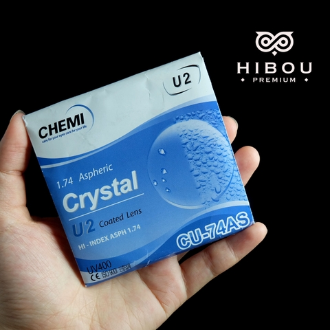 Tròng Kính Chemi Crystal U2 Coated Siêu Mỏng 1.74