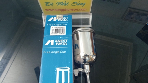 Cốc chứa sơn inox PC - 250SB - 2LF Anest Iwata. Anest Iwata free angle cup PC-250SB-2LF