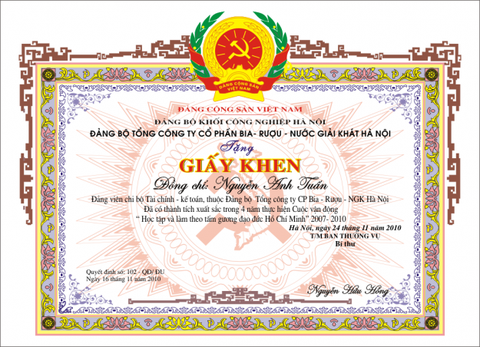 in giấy khen giá rẻ