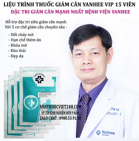 THUỐC GIẢM CÂN VIP 8, VIP 13, VIP 15, VIP 17 KÊ ĐỘC QUYỀN TẠI BỆNH VIỆN YANHEE