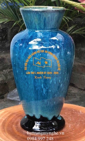 Lọ hoa hỏa biến in logo cao 29cm