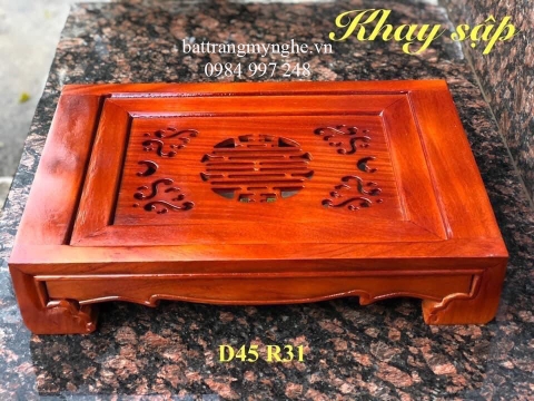 Khay sập gỗ hương dài 45cm rộng 31cm