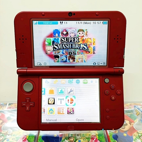 New Nintendo 3DSXL màu đỏ đã hack, thẻ 32gb---HẾT HÀNG