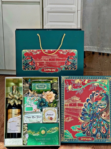 Set Quà Tết Hộp Túi MS18 - XANH LÁ