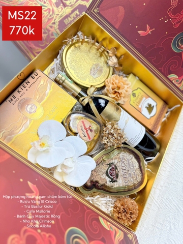 Set Quà Tết Hộp Nam Châm + Túi MS22- ĐỎ