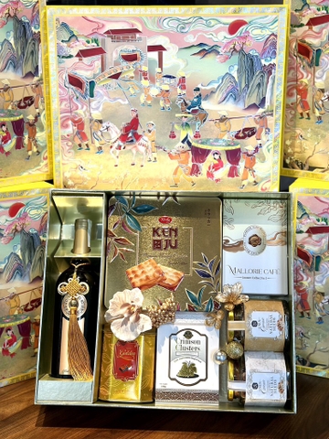 Set Quà Tết Hộp Vàng Gold Túi MS53