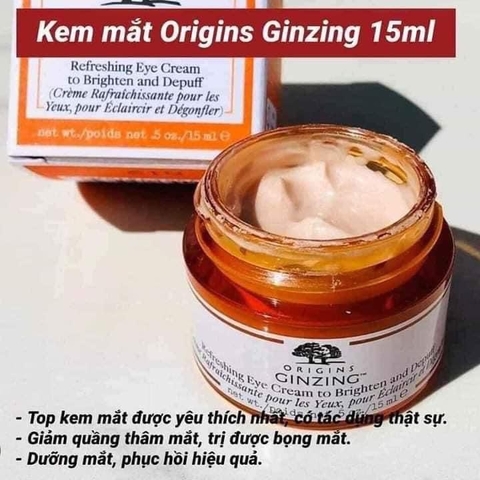 Kem mắt trị thâm, bọng mắt Origin Ginzing 15ml