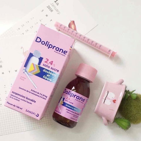 Thuốc hạ sốt Doliprane 2.4% (100ml) 3-26kg Cho Bé
