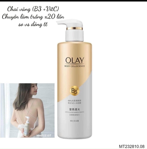 Sữa Tắm Olay  B3+ Vitamin C Optic Glow & Brightening 500ml - MẪU MỚI