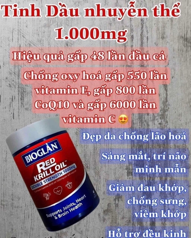 Dầu Nhuyễn Thể Bioglan Red Krill Oil
