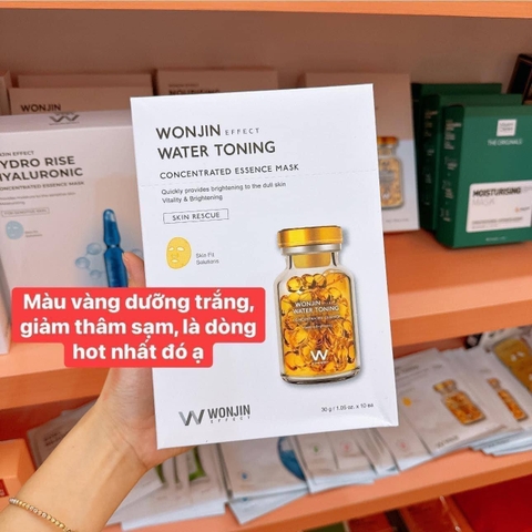 Mặt nạ WONJIN hộp 10 miếng - VÀNG - dưỡng trắng