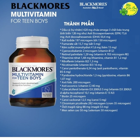 BLACKMORES - MULTIVITAMIN FOR TEEN BOYS