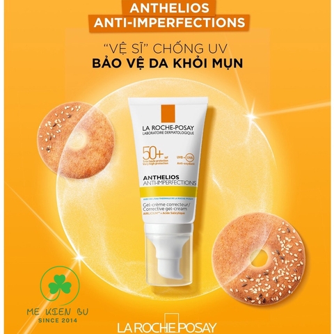 Kem chống nắng La Roche Posay Tube Anthelios 50+ Anti Imperfections vạch vàng da MỤN