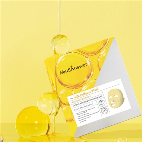 Mặt Nạ Thạch Vàng Chống Lão Hóa MediAnswer Vita Collagen Mask 35g (Vàng) -hộp 5 miếng