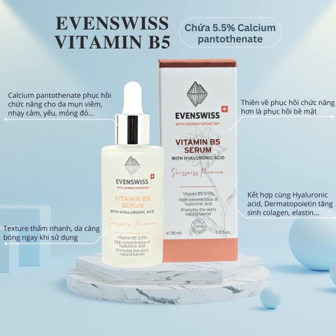 Huyết Tương Phục Hồi Da Evenswiss Regenerating Plasma Serum 50ml