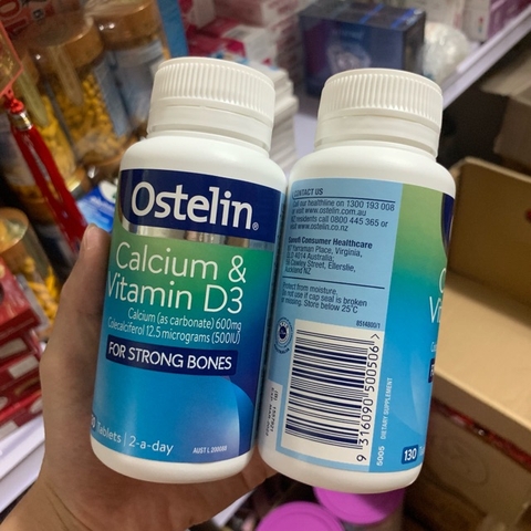 Canxi Ostelin Calcium & Vitamin D3 - 130 viên
