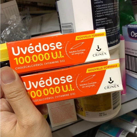 Vitamin D3 liều cao Uvédose 100000U.I. Crinex