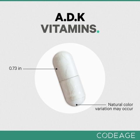 Codeage ADK Vitamins - Viên bổ sung vitamin 3-trong-1 tăng cường sức khỏe
