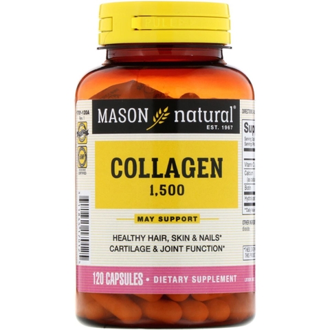 Collagen thủy phân Mason Natural 1500mg Caps With Vitamin C 120 viên