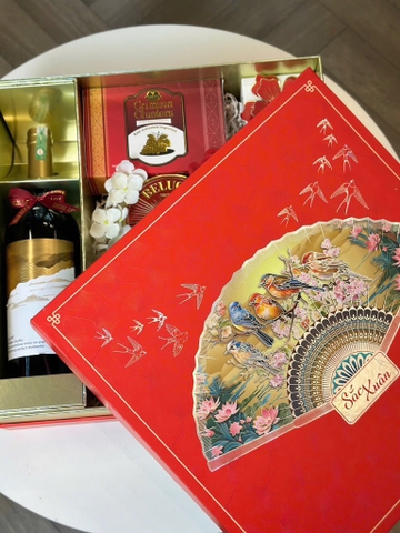 Set Quà Tết Hộp Kèm Túi MS04 - ĐỎ