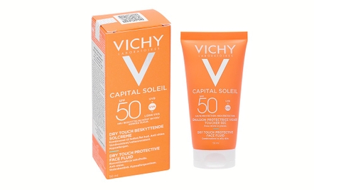 Kem chống nắng Vichy Capital Soleil Dry Touch Protective Face Fluid SPF 50 tuýp 50ml