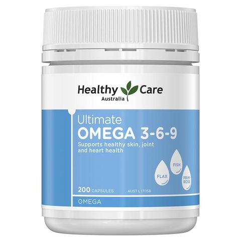 Dầu Cá Healthy Care Ultimate Omega 3-6-9 Hỗ Trợ Tốt Cho Tim Mạch Lọ 200 viên