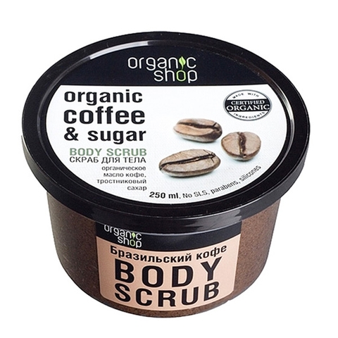 Tẩy tế bào chết toàn thân ORGANIC SHOP ORGANIC COFFEE & SUGAR