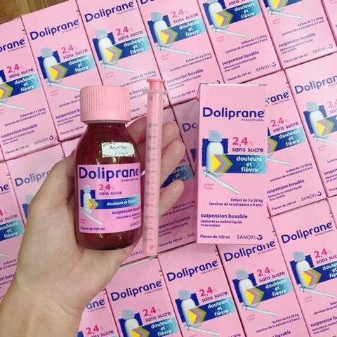 Thuốc hạ sốt Doliprane 2.4% (100ml) 3-26kg Cho Bé