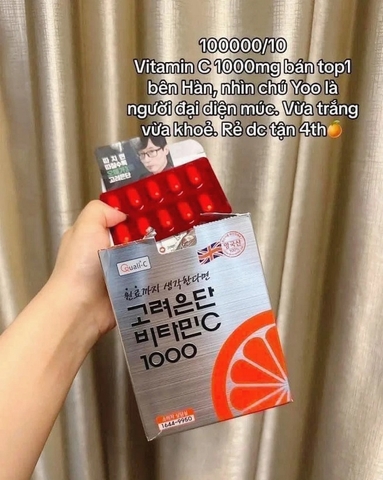 Viên Uống Vitamin C 1000mg Korea Eundan Hàn Quốc Hỗ Trợ Trắng Da 120 Viên