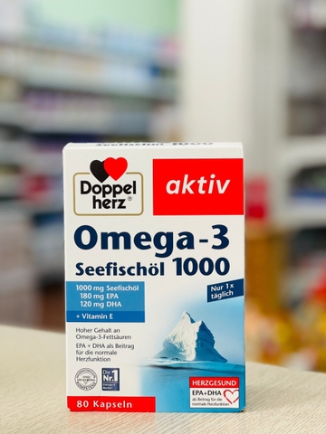Omega 3 Đức Doppelherz seefischol 1000mg + vitamin E 80viên