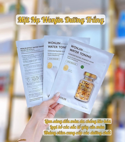 Mặt nạ WONJIN hộp 10 miếng - VÀNG - dưỡng trắng