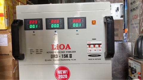 ỔN ÁP LIOA 15KVA 3 PHA , LIOA DR3-15K II