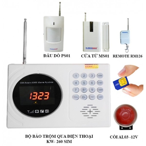 Báo Trộm Qua Điện Thoại Kawa 260 sim