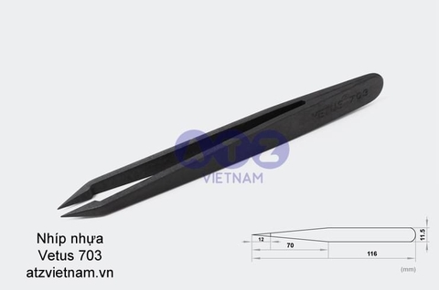 Nhíp nhựa chống tĩnh điện ESD Vetus 703